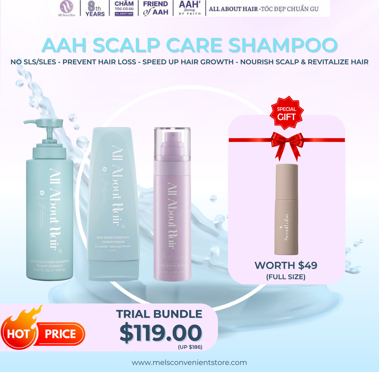 NEW LAUNCH AAH ADVANCE SCALP CARE SHAMPOO & FULL SET