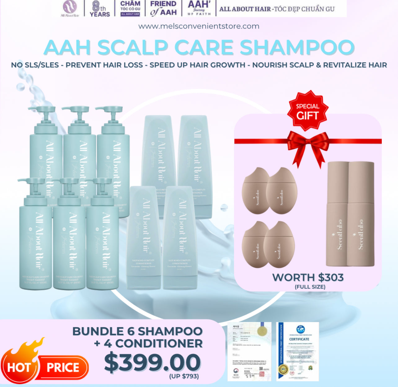 NEW LAUNCH AAH ADVANCE SCALP CARE SHAMPOO & FULL SET