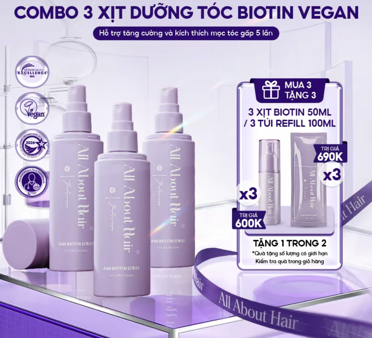 7.7 AAH BIOTIN SPRAY BUNDLE