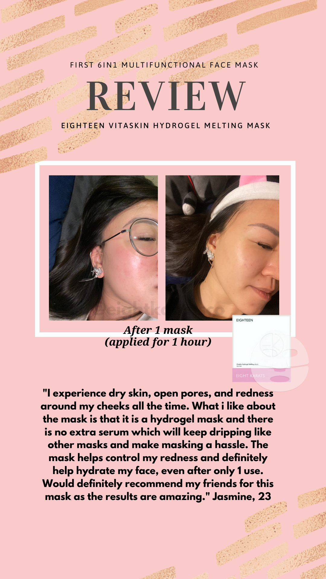 EK VITASKIN HYDROGEL MASK $11 OFF