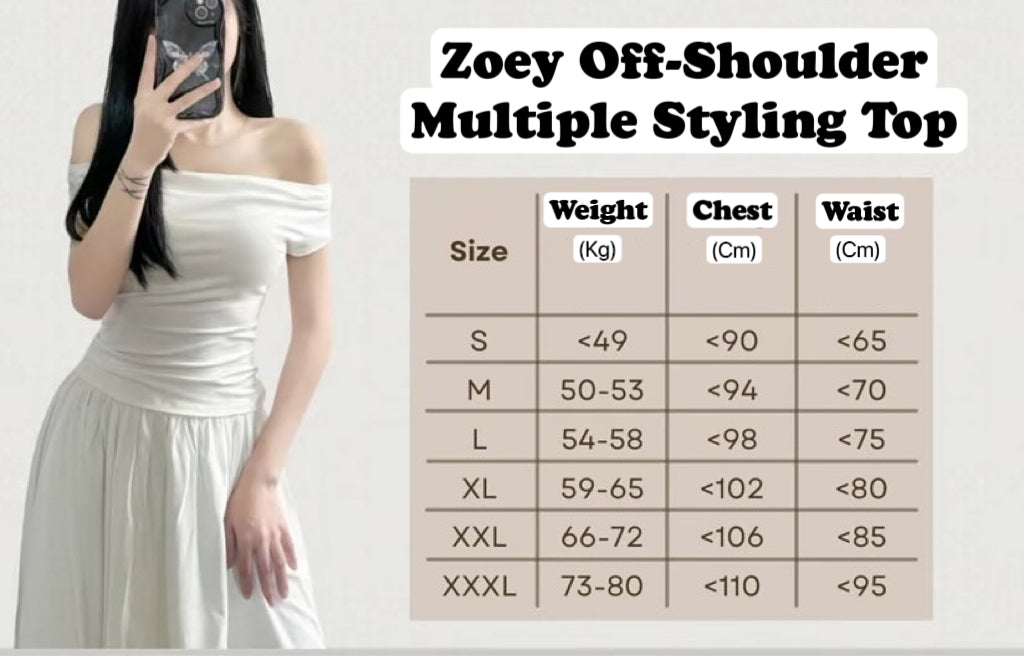 Zoey Off-shoulder multiple styling top