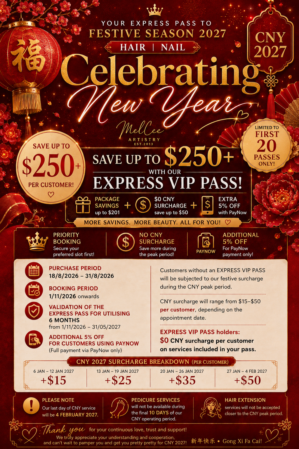 Pre-launch EXPRESS VIP PASS (FESTIVE SEASON)