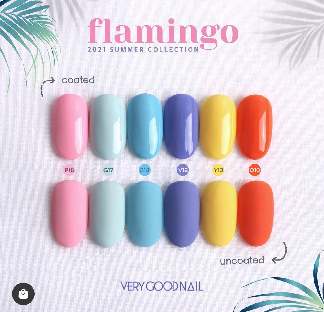 FLAMINGO SERIES VERY GOODNAIL (Set of 6 bottles)